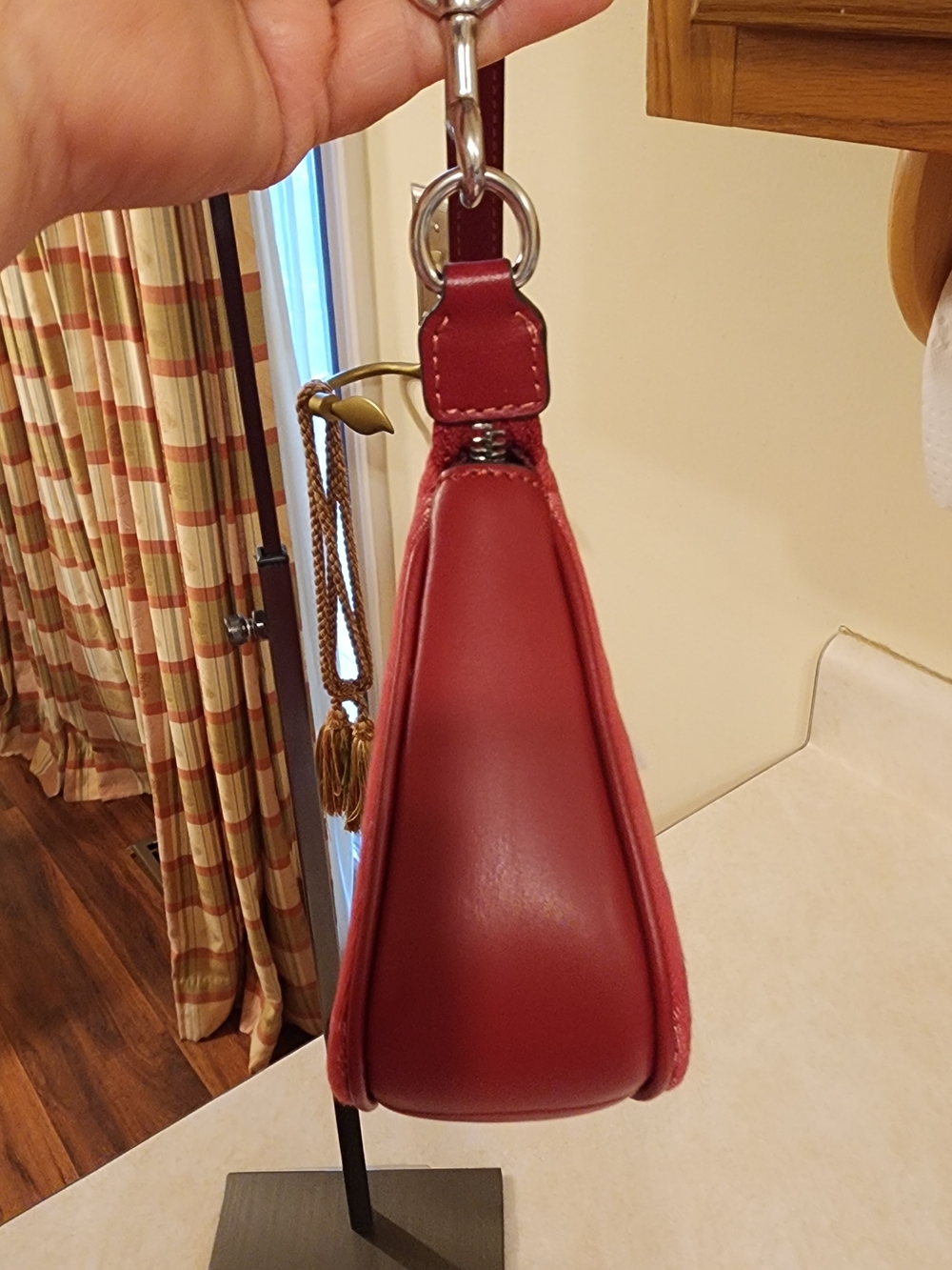 Coach Nolita 19 wristlet in signature red denim.  - Picture 7 of 11